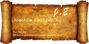 Joachim Emilián névjegykártya